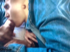 Teenie Oral Hefty Man Sausage Stranger in the Van - Jizz in Gullet