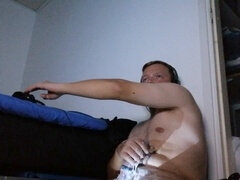 Jerking, big dick, lubed