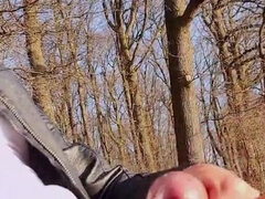 Любители, Большой член, Семяизвержение, На природе, Пенис, Соло, Вебкамера