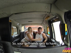 Female Fake Taxi - Big Bust Tit Wanking Makes Stud Man Milk Hard 1