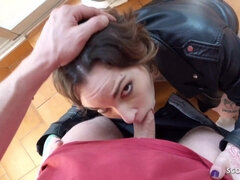 GERMAN SCOUT - THROAT FUCK BLOW AND FACIAL CUM COMPILATION - Rough sex