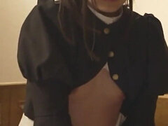 18 летние, Азиатки, Крошечные, Наездница, Юбки, Втроем, Сиськи, Униформа