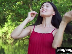 Cute Mongolian babe reveals her hottie knockers