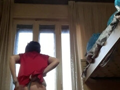 I Masturbate and Undress in Front of the Window