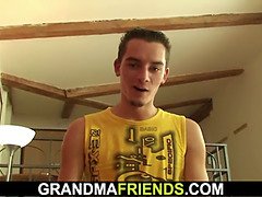 Plump mom swallows two cocks