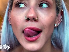 Sucer une bite, Hd, Fille latino, Monstre, Nénés