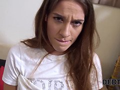 Young businesswoman Eveline Dellai fucked by the debt collector