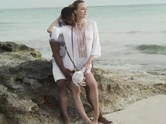 Interracial anal sex gives the girl a lot of pleasure