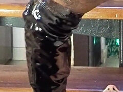 Afrikai, Amatőr, Hatalmas hátsó, Fekete, Pár, Ondó fröcskölés, Fajok közötti, Érett feleség