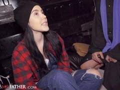 Gorgeous petite Spanish babe Zoe Doll gives a sensual blowjob and gets brutally fucked for cash