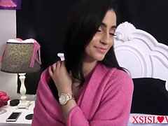 Nasty stepsister asks her pervy stepbro to help her out