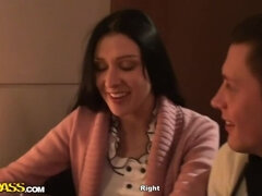 Ilya, Rita Elizabeth & Denis: Un censored Threesome in Public Bathroom