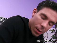 Busty massage amateur assfucked by masseur