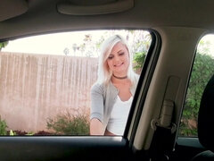 Amatör, Blondin, Avsugning, Bil, Doggystyle, Hd, Pov, Rider