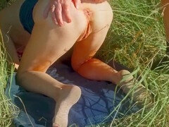 Anaal, Kont naar mond, Europees, Flashing, Duits, Buiten, Openbaar, Roodharige vrouw