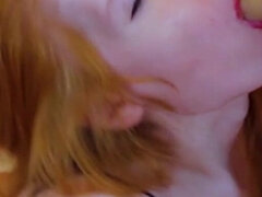 I Playing with Fresh Ice Cream, My Dildo, and My Seductive Body on My Bed