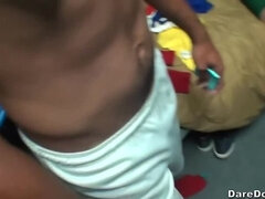 금발의, 머리카락이 많은, Hd, 파티, 쓰리섬