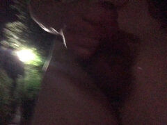 Walking Around the Neighbors with a Naked Erection Spilling Cum at Midnight - to West Park _ 210712