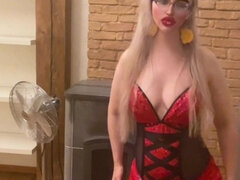Amatoriale, Bionda, Dominazione, Occhiali, Lingerie, Mamma che vorrei scoparmi, Solo