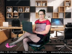 Zadek, Velký zadek, Vydírání, Brunetka, Fetiš, Milf žcbp, Kancelář, Punčocháče