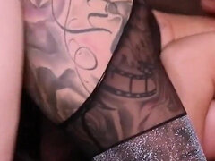 Hatalmas hátsó, Tekintélyes didik, Európai, Sarokkal való, Érett feleség, Nejlon, Harisnyanadrág, Vöröshajú