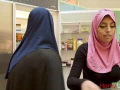 HIJAB stepDAUGHTER fucks stepDAD