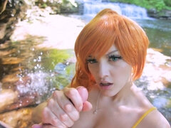 4K Pokemon Lost Episode Redhead chick Misty amp Ash - cosplay outdoor hardcore with cumshot