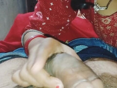 Desi Bhabhi Sucking Big Cock, Cumshot in Mouth Excellent Delicious Blowjob Sucking