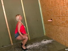 Grosse titten, Blondine, Sperma im mund, Dildo, Jeans, Masturbation, Natürlich, Titten