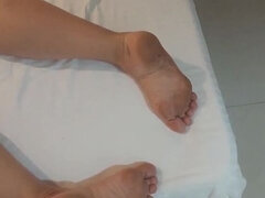 Amatéři, Blondýna, Nohy, Fetiš nohou, Footjob, Homemade, Dospělé, Manželka