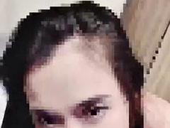 아마추어, 아시안, 큰 가슴, 중국인, 크림파이, 수음, 셀카, 혼자