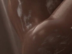 Madruga3d Nympho Slut Cheats with Massive Black Cock in Steamy Shower, Swallows Cum in Intense Doggy Style