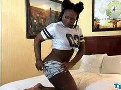 Amateur, Americano, Negro, Ébano, Masturbación, Transexual, Solo