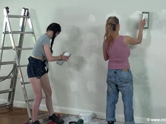 Horny lesbians big natural tits fetish clip