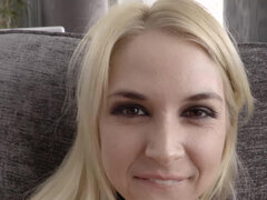 Submissive blonde with big boobs takes it up the ass