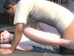 Man rod, asian cfnm, in pussy