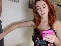 Šaty, Nohy, Honění, Masturbácia, Drobunké, Ryšavé, Stockings, Upskirt