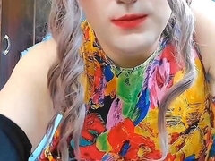 I Am a Boy Crossdresser Self Spanking Cute Lady Boy Model Cosplayer