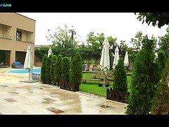 Adorable teenie ayline brown fucking their pool dude