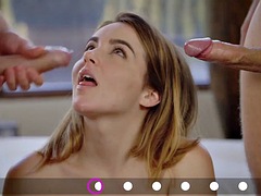 Anal, Babe, Stor pik, Store bryster, Blondine, Pik sutte, Dobbelt penetration, Trekant