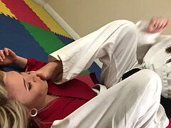 Sensei foot adore (karate feet worship)