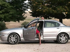 Sexy Redhead MILF with Big Tits Sucks and Swallows a Huge Italian Cock