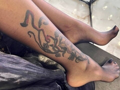 Fetish, Piede fetish, Mamma che vorrei scoparmi, Nylon, Pantaloncini sintetici, Magra, Calze, Tatuaggi