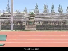 Small titted black bitch Ana Foxxx gets her shaved snatch drilled by stiff white dick