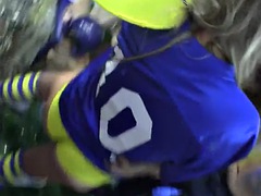 Leie, Blondine, Hochschule, Studentenwohnheim, Orgie, Party, Realität, Rasiert