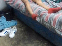 Step Daughter Jerks Her Step Dads Hard Cock to Big for Her Tiny Small Petite 18 Year Old Vergin Pussy