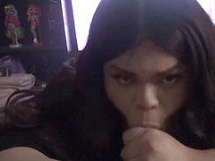 fantastic Latina ts 420 oral job with BBC