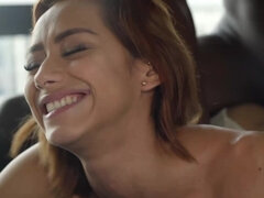 Cute babe with a nice smile sucking and banging a BBC