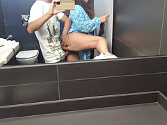 Stepmom got fucked in the womens restroom at the mall