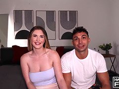 Enthousiasteling, Grote mammen, Blond, Pijpbeurt, Rondborstig, Lul, Hd, Spier